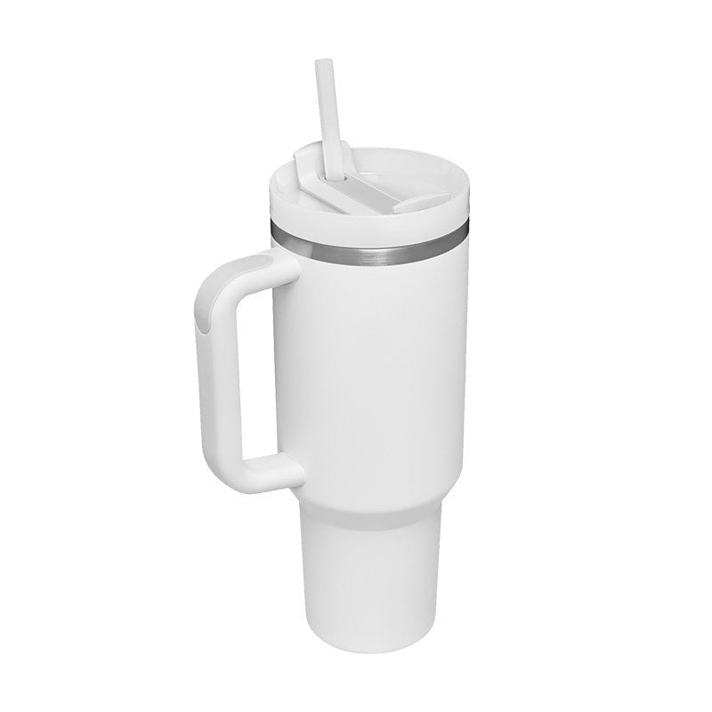 40oz Stainless Steel Insulated Tumbler with Handle & Straw