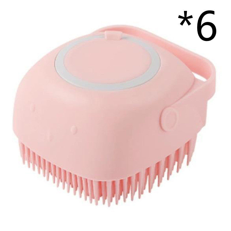 Silicone Pet Bath Massage Brush - Gentle Grooming Glove for Dogs & Cats
