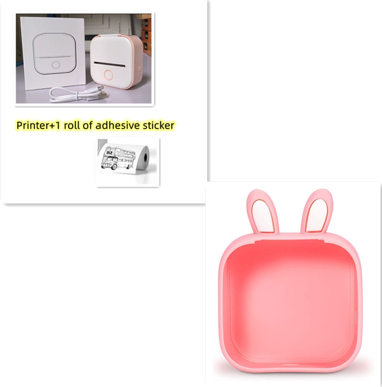Portable Mini Thermal Label & Photo Printer - USB Rechargeable Pocket Printer for Students & Small Business