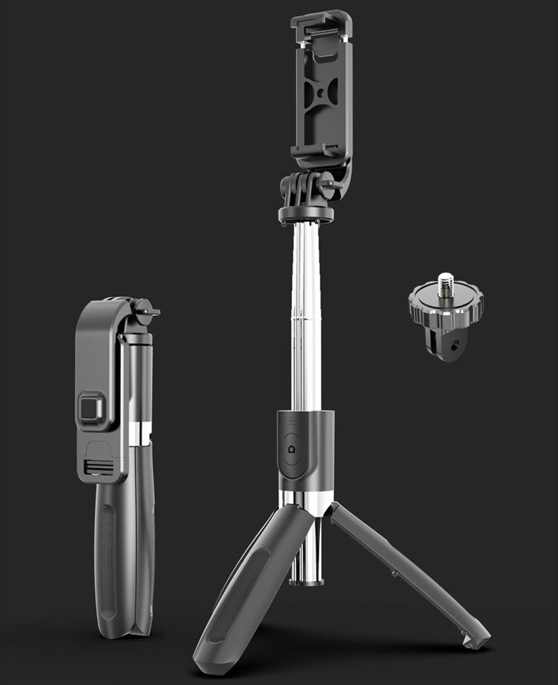 Universal Bluetooth Selfie Stick Tripod - Compatible with iPhone & Android for Live Streaming