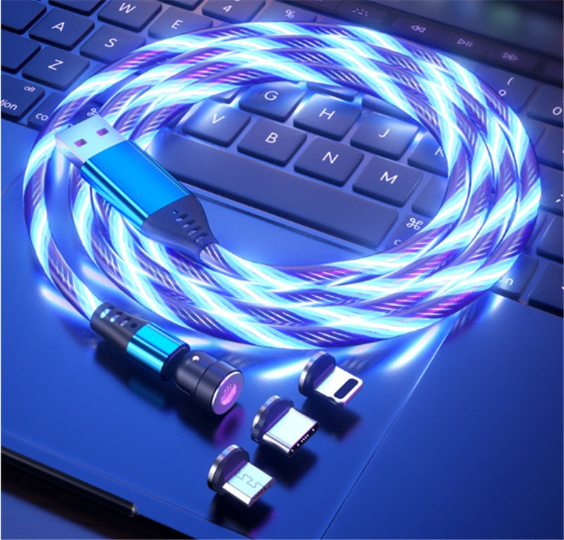 Luminous Magnetic Phone Charger Cable - 540 Rotate 3A Fast Charging for All Devices