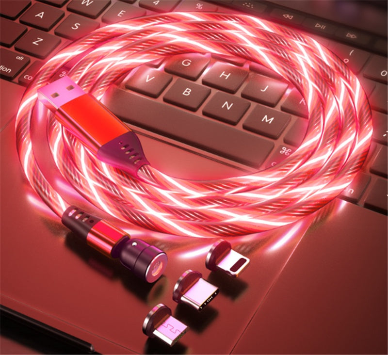 Luminous Magnetic Phone Charger Cable - 540 Rotate 3A Fast Charging for All Devices
