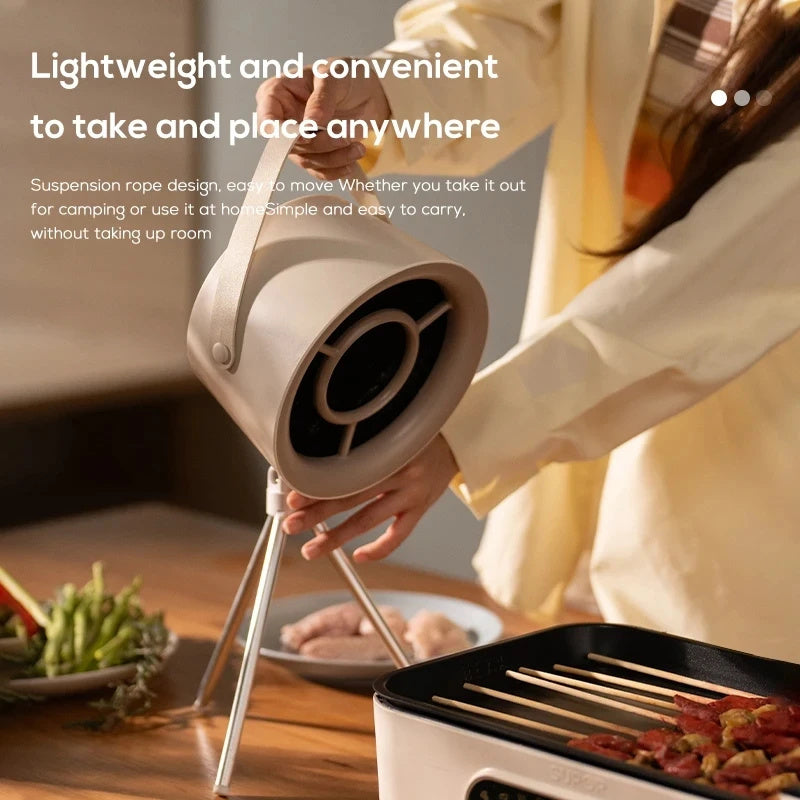 Portable Desktop Mini Range Hood - USB Rechargeable Exhaust Fan for Kitchen & BBQ