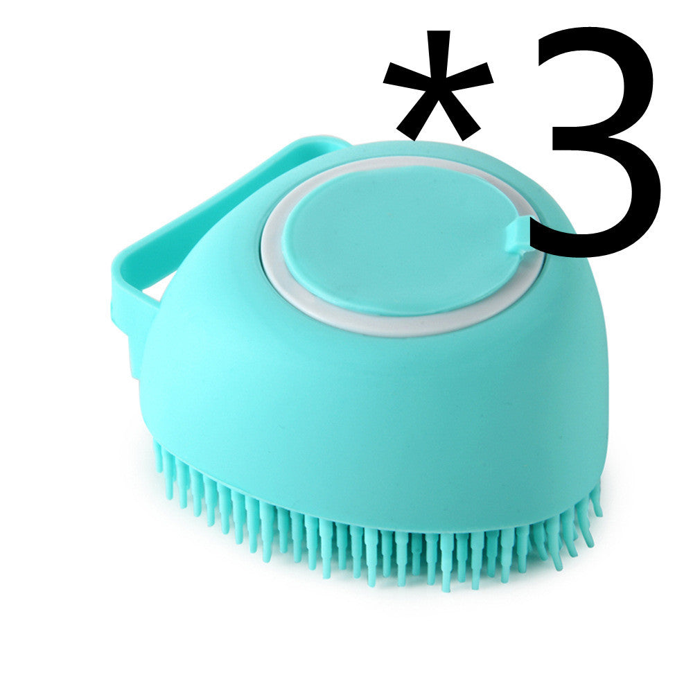 Silicone Pet Bath Massage Brush - Gentle Grooming Glove for Dogs & Cats