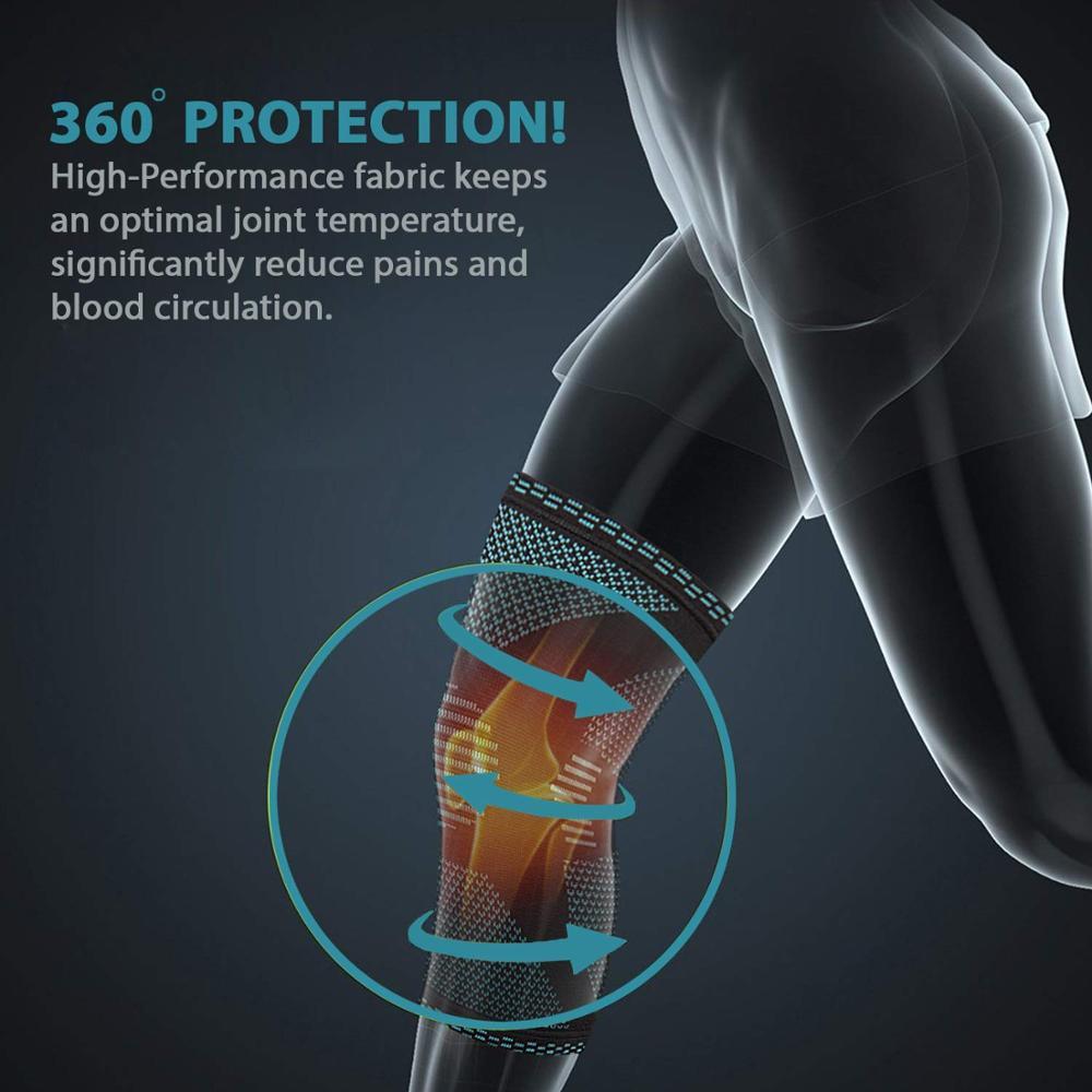 Breathable Knitted Knee Support Pads for Sports - Flexible Knee Sleeves for Men & Women