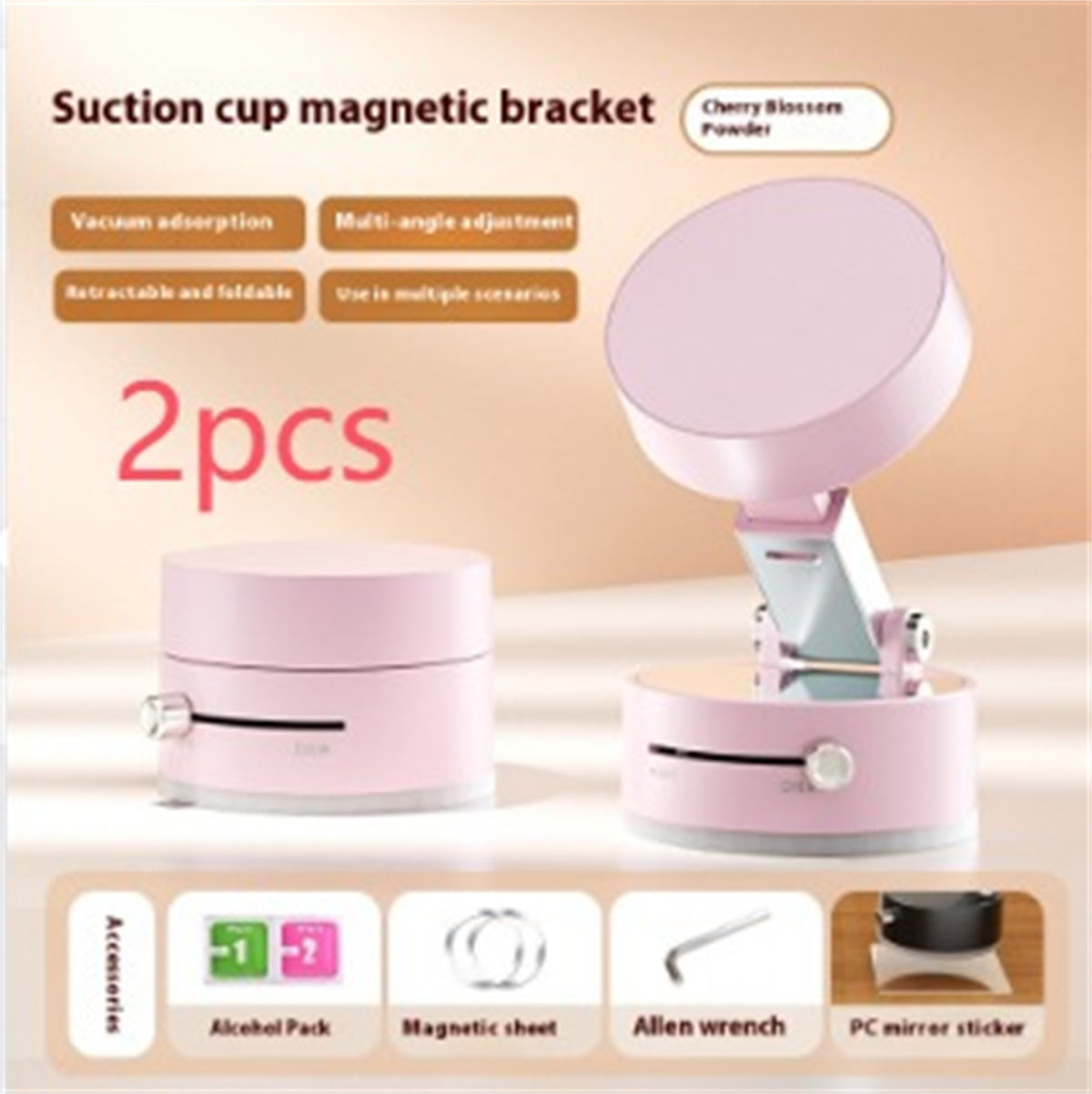 Foldable Magnetic Car Phone Holder – Strong Suction Cup Mount, Hands-Free Dashboard/Windshield Stand for All Smartphones