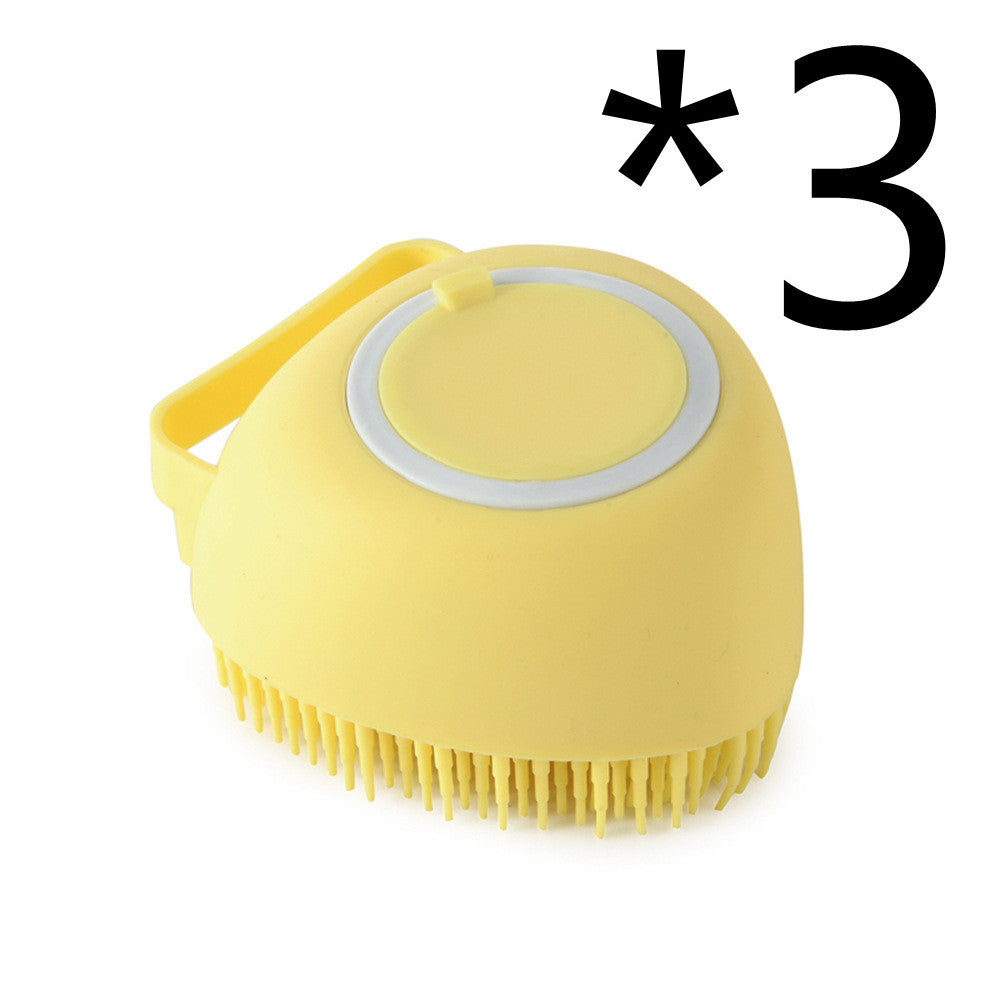 Silicone Pet Bath Massage Brush - Gentle Grooming Glove for Dogs & Cats