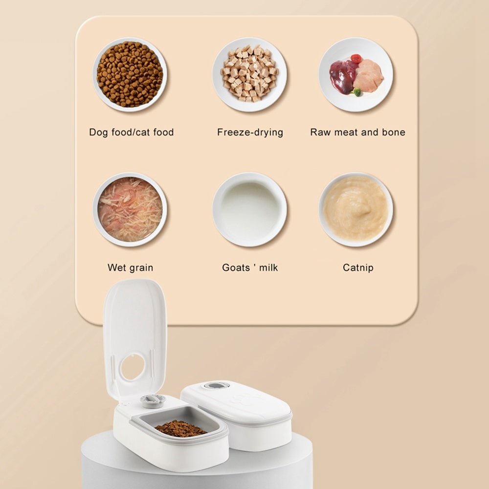 Automatic Dog & Cat Food Dispenser with Timer - Programmable Smart Pet Feeder, Stainless Steel Bowl