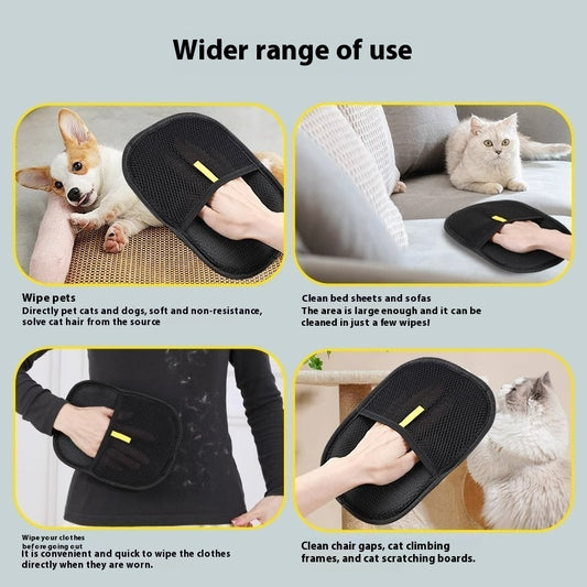 Pet Grooming Glove & Deshedding Mitt for Dogs, Cats & Rabbits