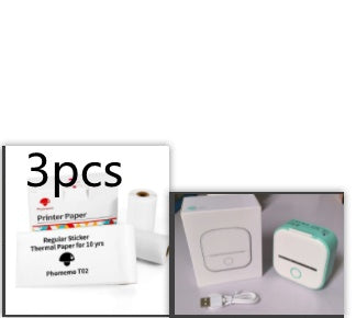 Portable Mini Thermal Label & Photo Printer - USB Rechargeable Pocket Printer for Students & Small Business