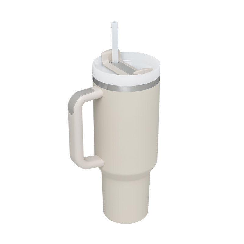 40oz Stainless Steel Insulated Tumbler with Handle & Straw