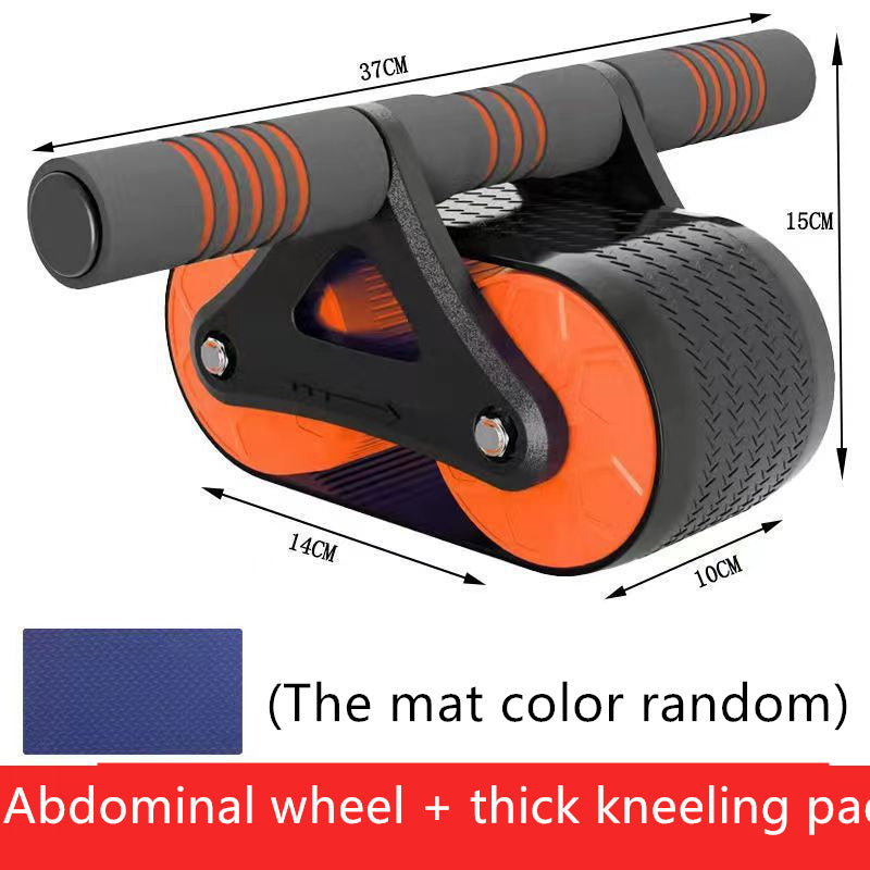 Double Wheel Abdominal Exercise Roller with Automatic Rebound - Waist Trainer for Men & Women