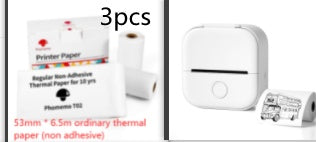 Portable Mini Thermal Label & Photo Printer - USB Rechargeable Pocket Printer for Students & Small Business
