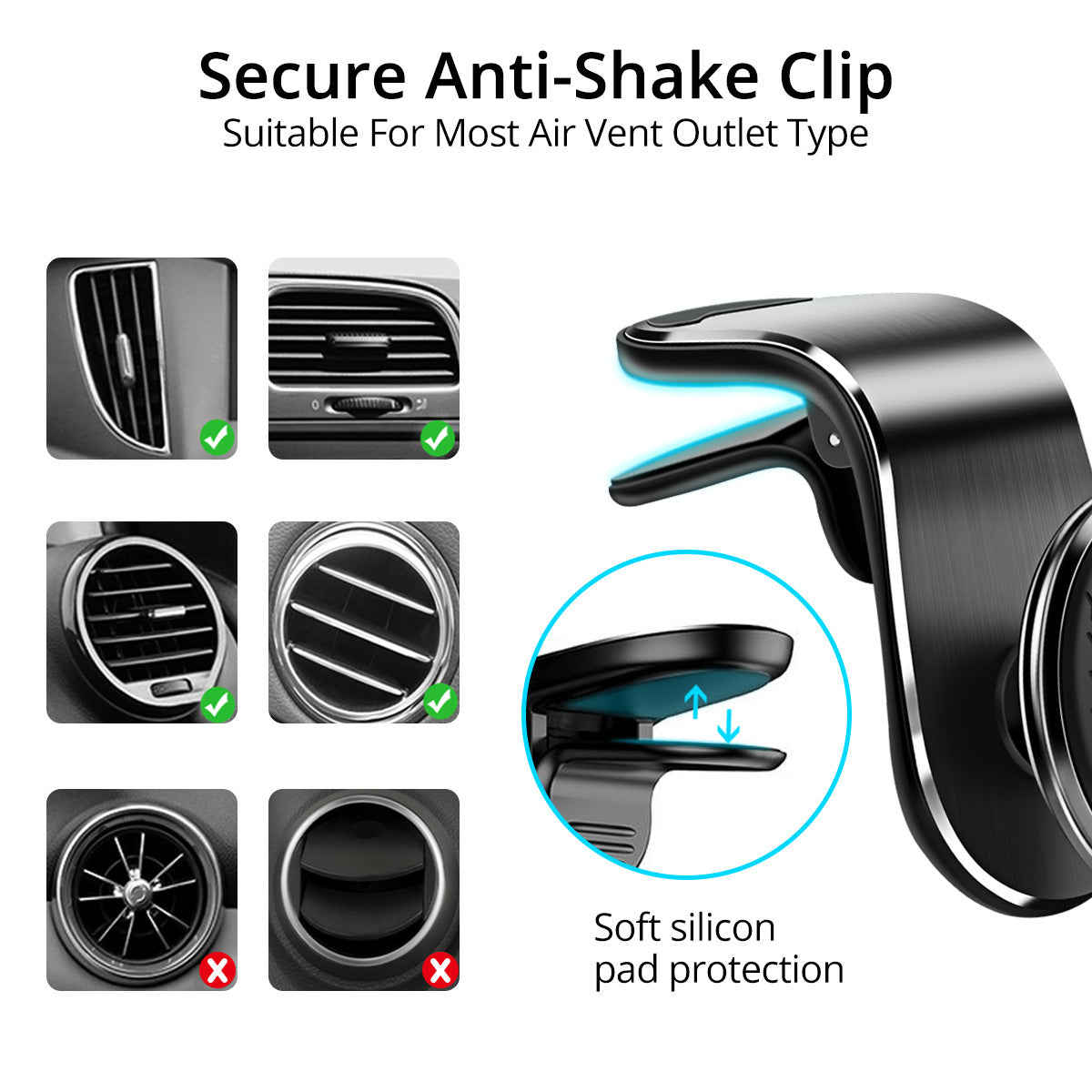 Universal Car Phone Holder - Stable & Secure for All Smartphones