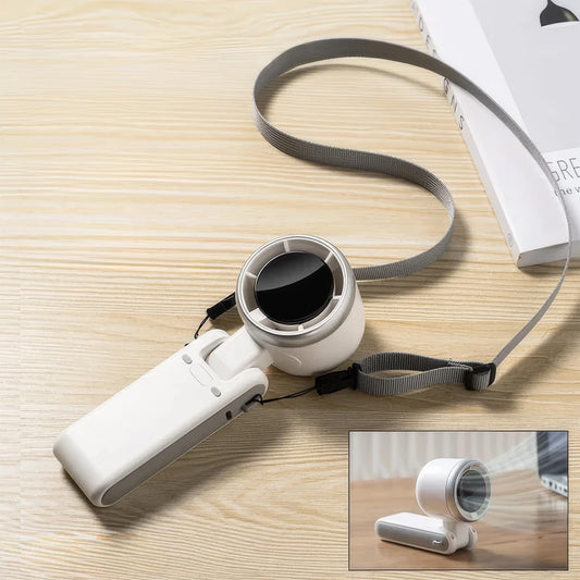 Portable Neck Fan & Desktop Turbo Fan - 180° Foldable, Handheld & High-Speed Personal Cooling