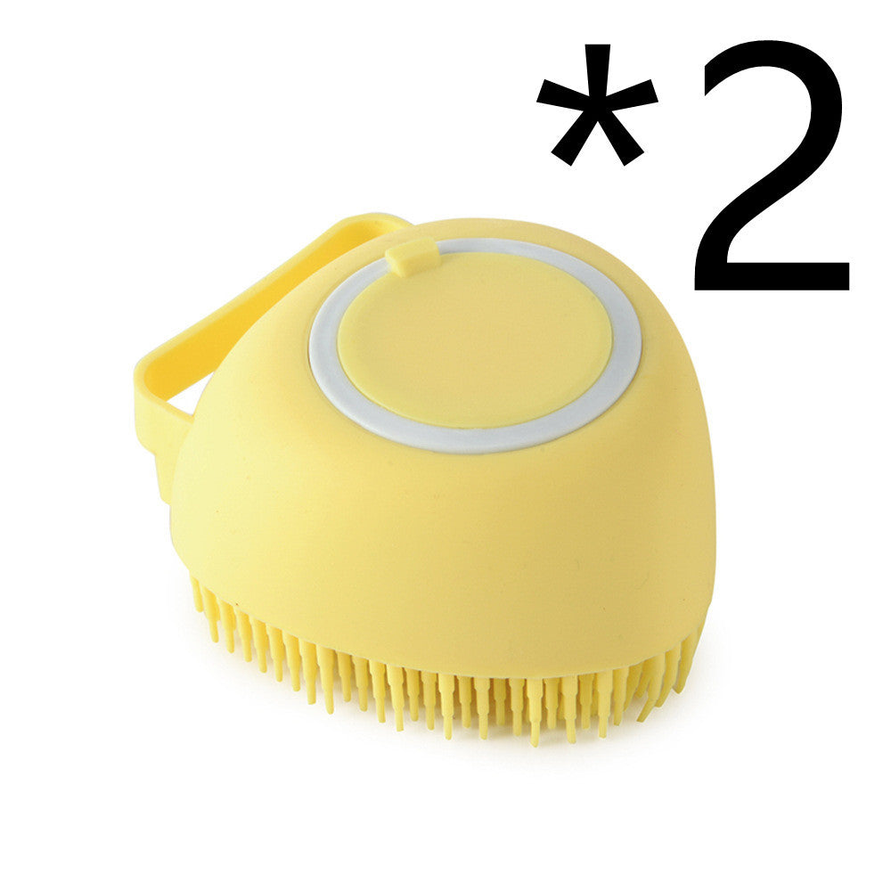 Silicone Pet Bath Massage Brush - Gentle Grooming Glove for Dogs & Cats