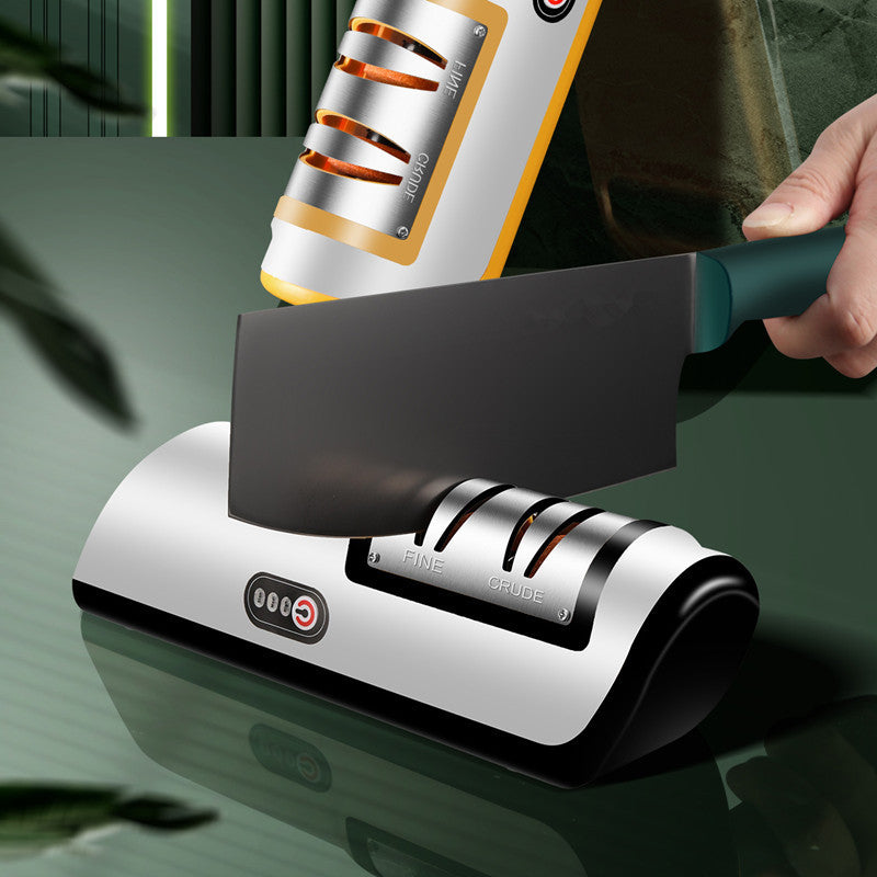 Adjustable Electric Knife & Scissor Sharpener - USB Rechargeable Kitchen Gadget