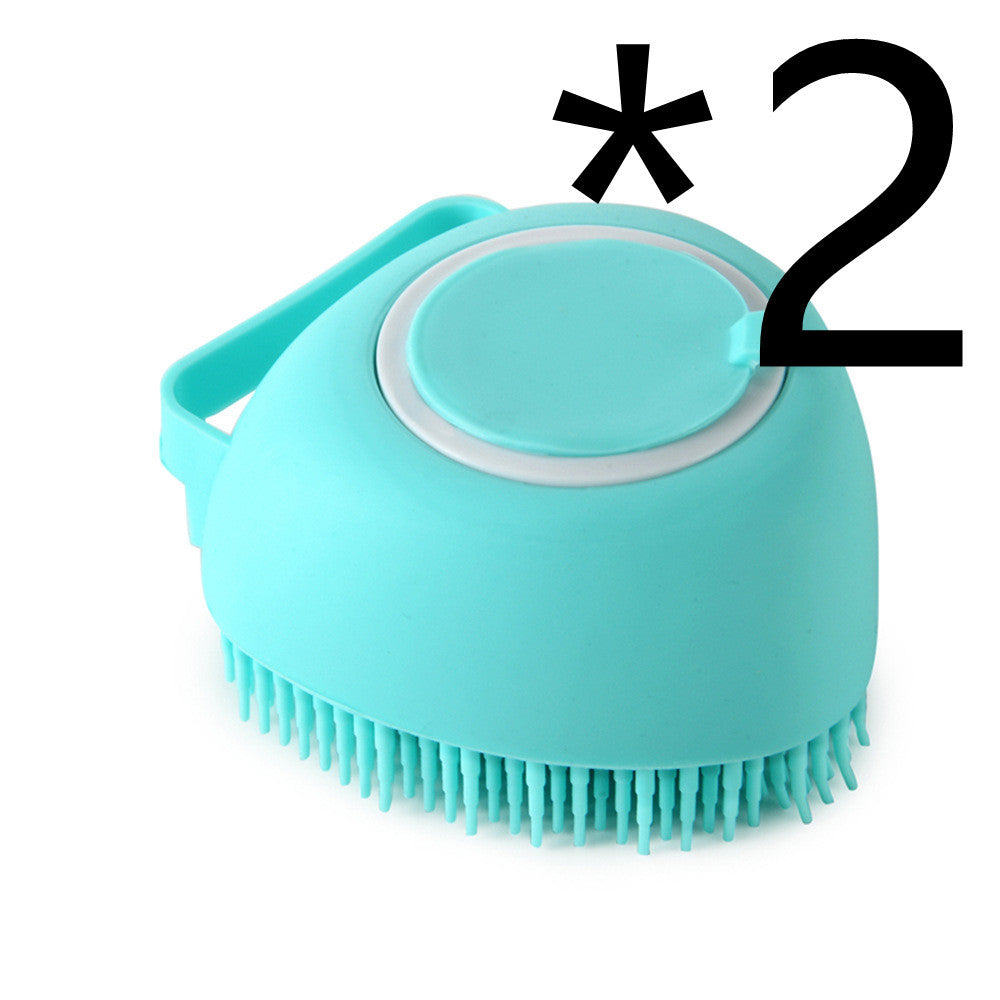 Silicone Pet Bath Massage Brush - Gentle Grooming Glove for Dogs & Cats