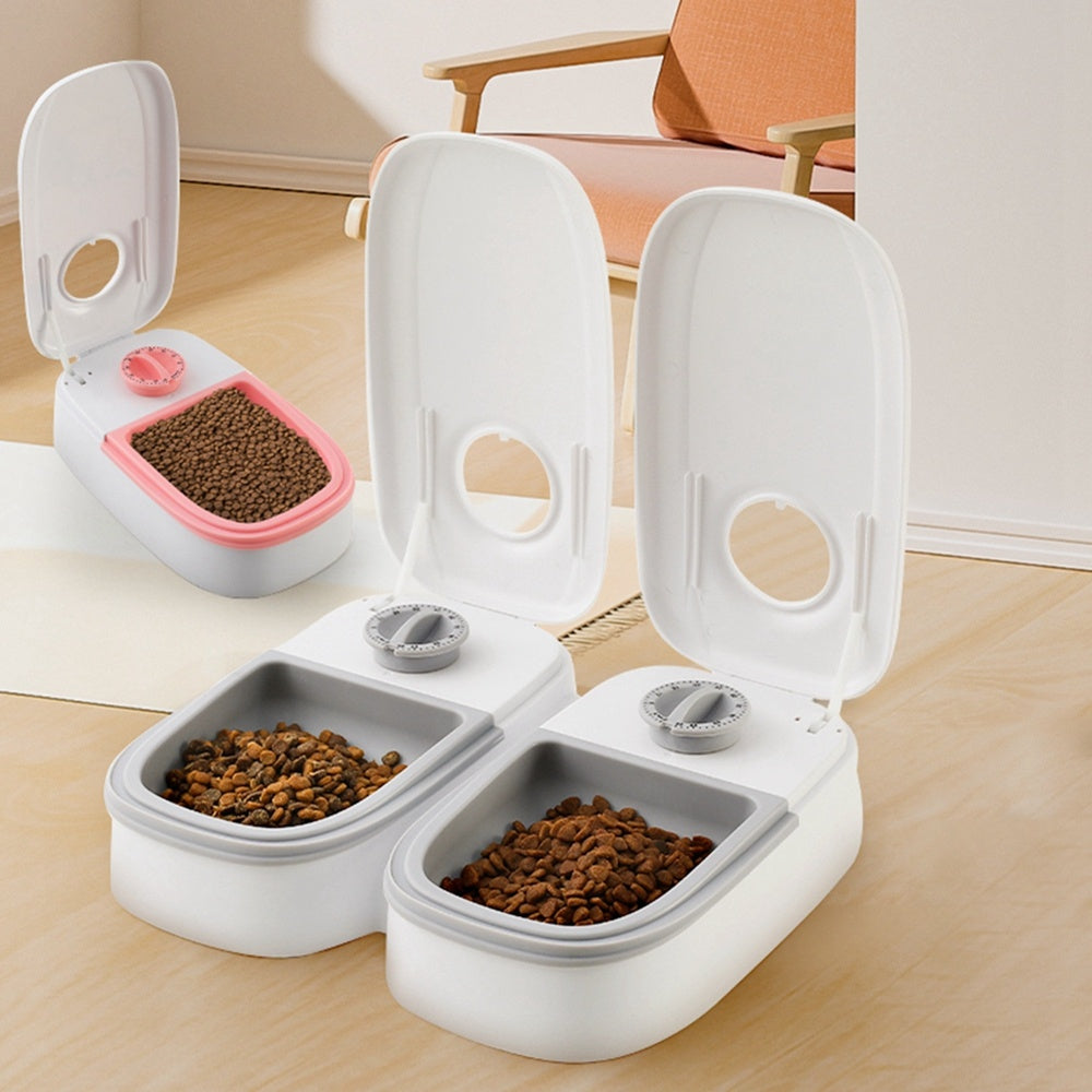 Automatic Dog & Cat Food Dispenser with Timer - Programmable Smart Pet Feeder, Stainless Steel Bowl