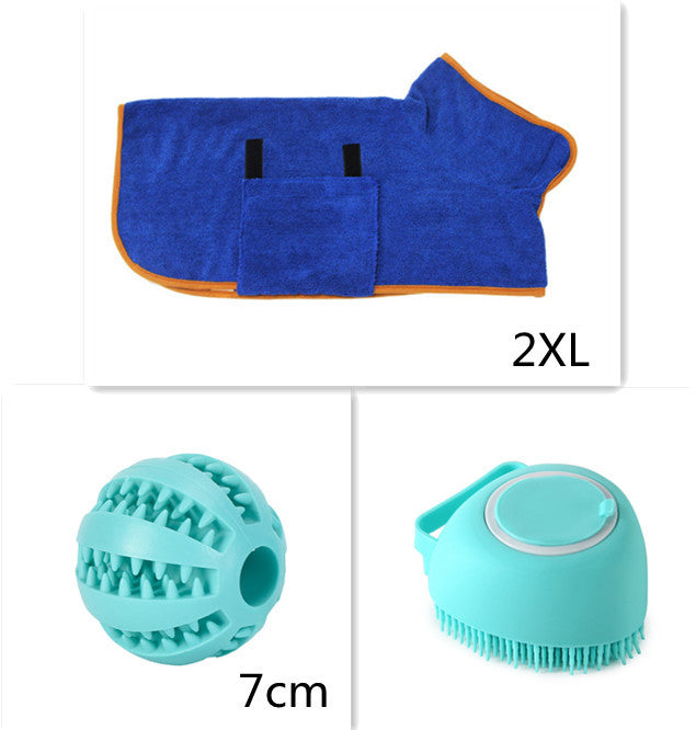 Silicone Pet Bath Massage Brush - Gentle Grooming Glove for Dogs & Cats