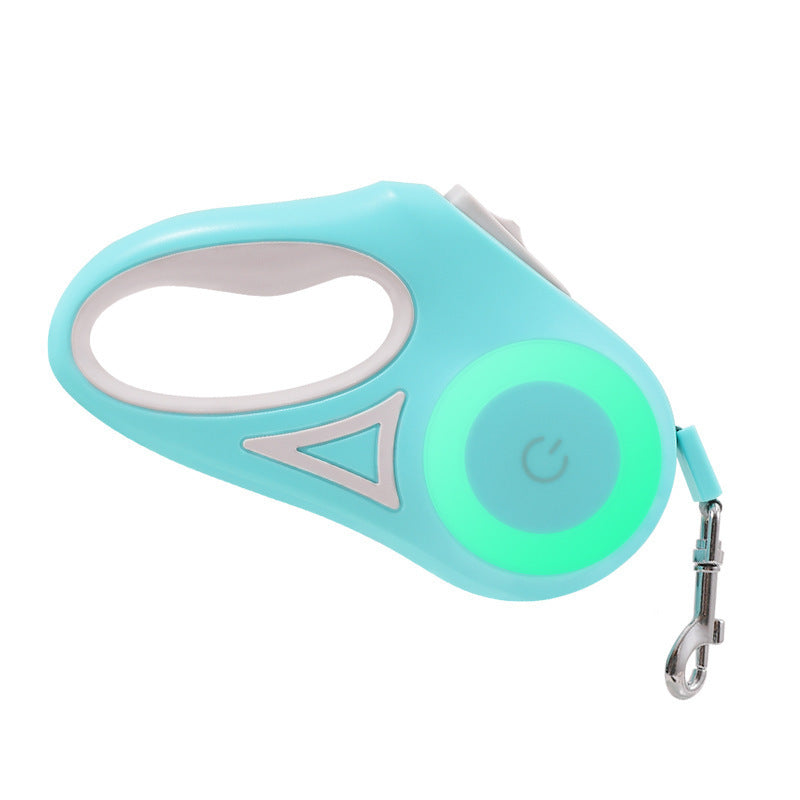 Automatic Retractable Dog Leash and Collar Set with Spotlight - Traction Rope for Small to Medium Pets