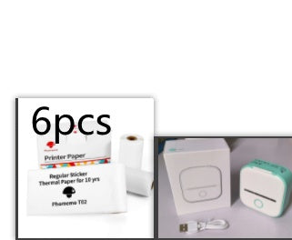 Portable Mini Thermal Label & Photo Printer - USB Rechargeable Pocket Printer for Students & Small Business