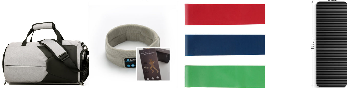 Bluetooth Fitness Headband - Wireless Music Headband for Running & Yoga