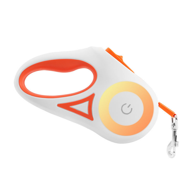 Automatic Retractable Dog Leash and Collar Set with Spotlight - Traction Rope for Small to Medium Pets