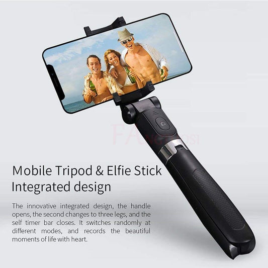 Universal Bluetooth Selfie Stick Tripod - Compatible with iPhone & Android for Live Streaming