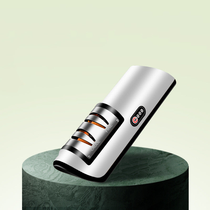 Adjustable Electric Knife & Scissor Sharpener - USB Rechargeable Kitchen Gadget