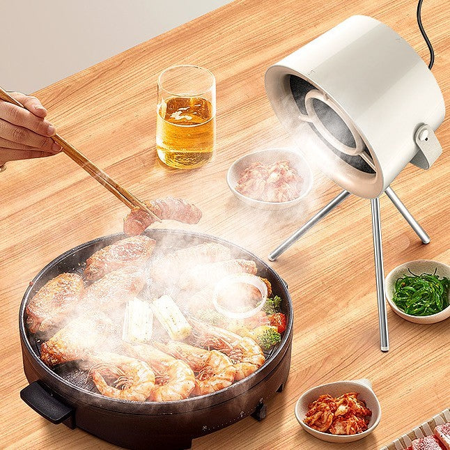 Portable Desktop Mini Range Hood - USB Rechargeable Exhaust Fan for Kitchen & BBQ