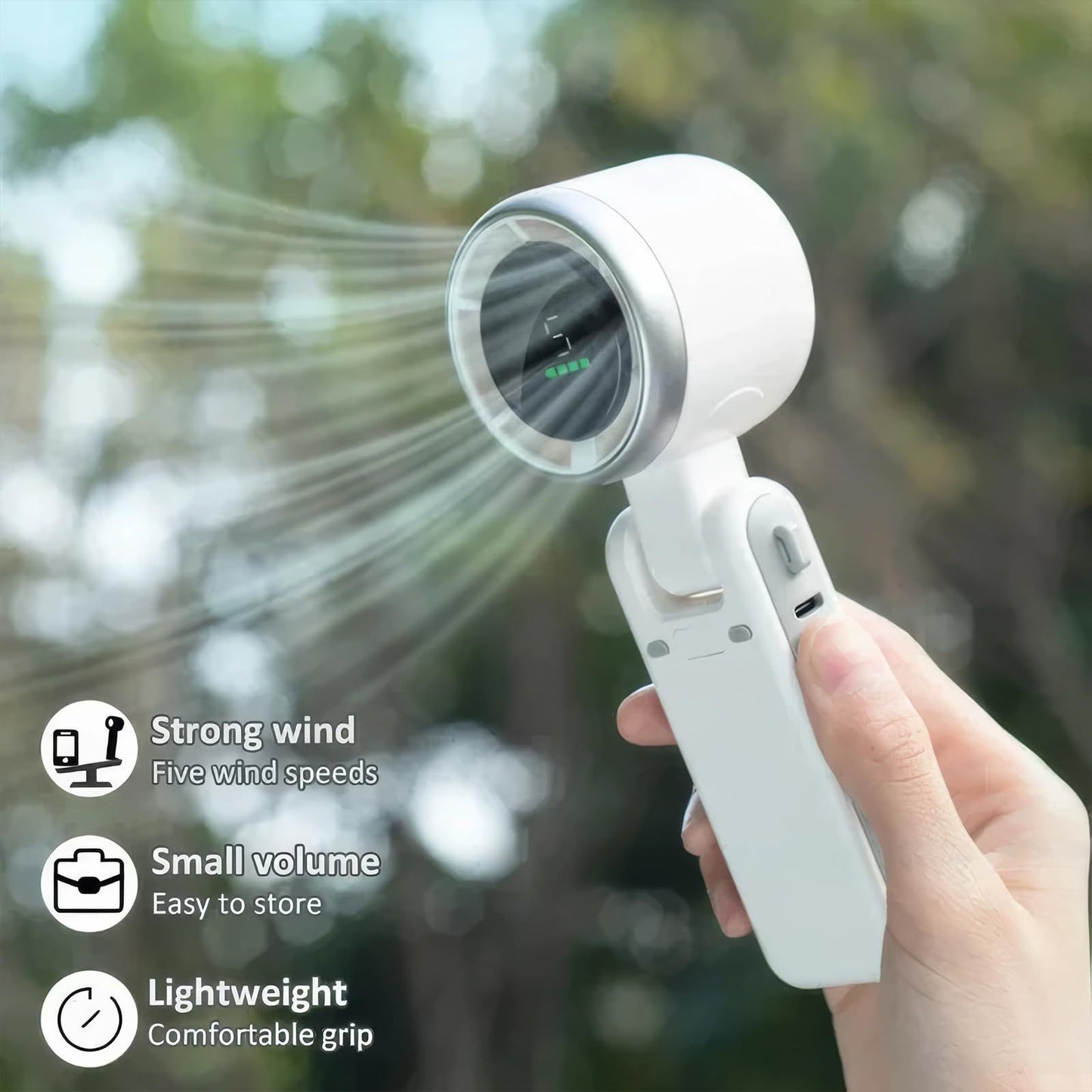 Portable Neck Fan & Desktop Turbo Fan - 180° Foldable, Handheld & High-Speed Personal Cooling
