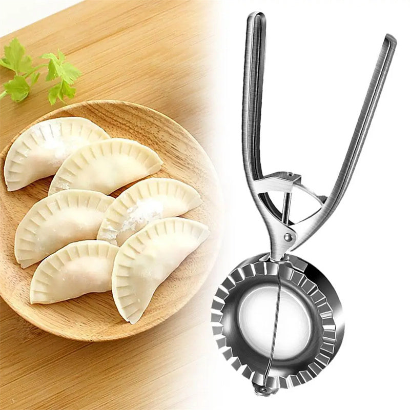 Stainless Steel Dumpling Maker Mold - Manual Dumpling Press & Skin Tool for Home Kitchen