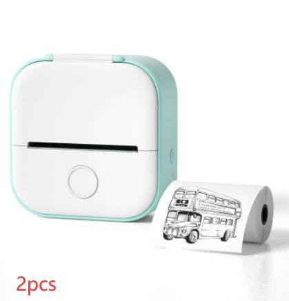 Portable Mini Thermal Label & Photo Printer - USB Rechargeable Pocket Printer for Students & Small Business