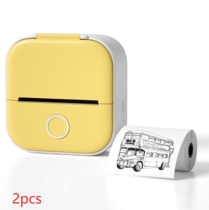 Portable Mini Thermal Label & Photo Printer - USB Rechargeable Pocket Printer for Students & Small Business