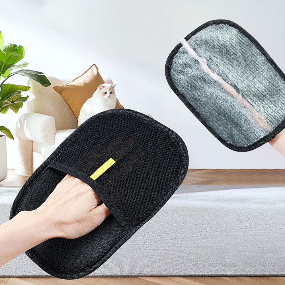 Pet Grooming Glove & Deshedding Mitt for Dogs, Cats & Rabbits