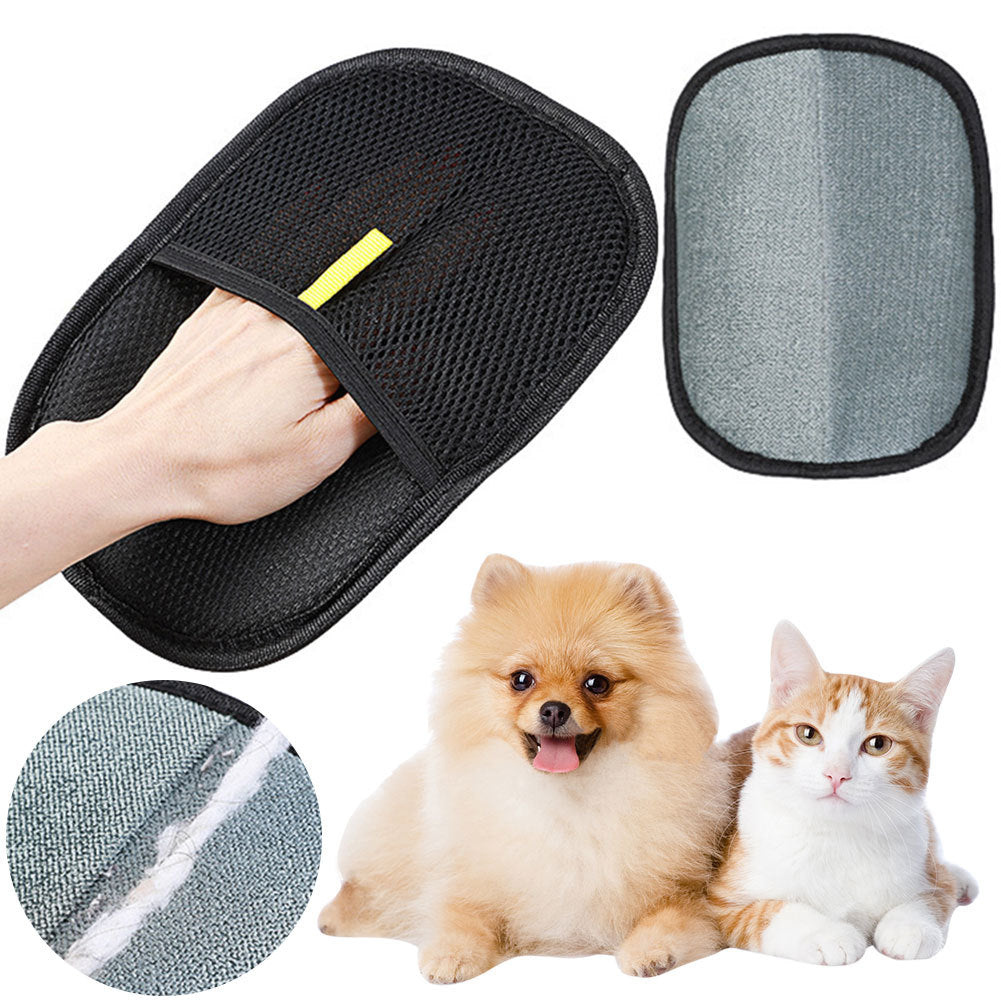 Pet Grooming Glove & Deshedding Mitt for Dogs, Cats & Rabbits