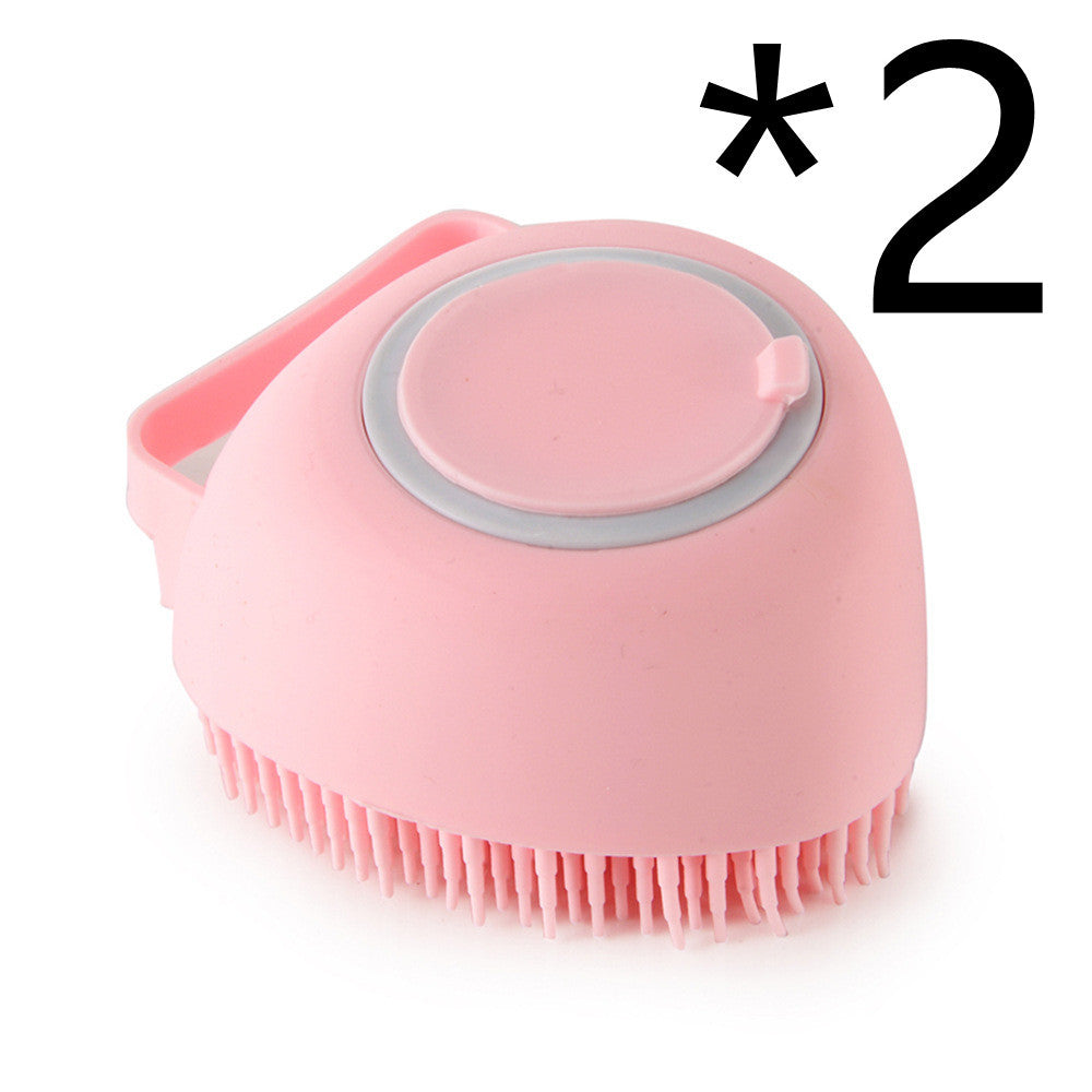 Silicone Pet Bath Massage Brush - Gentle Grooming Glove for Dogs & Cats