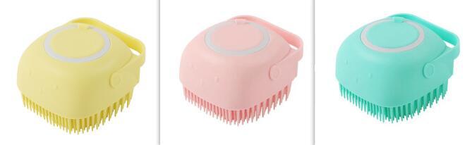 Silicone Pet Bath Massage Brush - Gentle Grooming Glove for Dogs & Cats