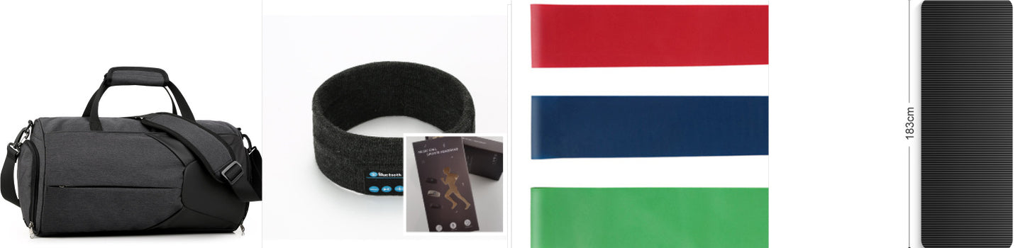 Bluetooth Fitness Headband - Wireless Music Headband for Running & Yoga
