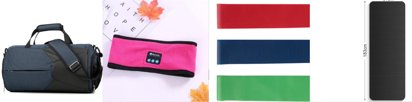 Bluetooth Fitness Headband - Wireless Music Headband for Running & Yoga