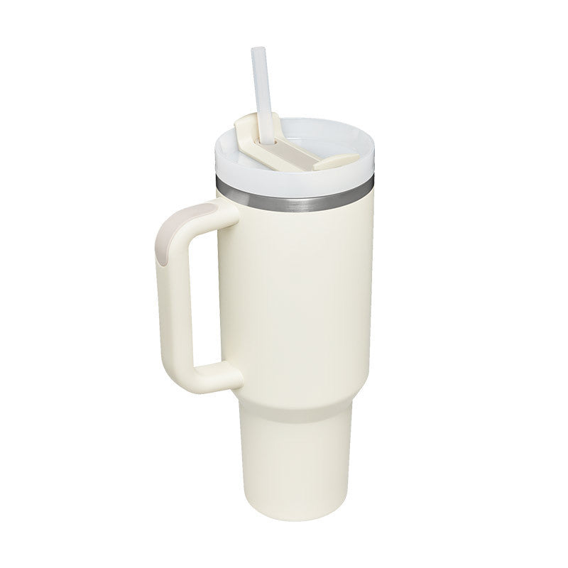 40oz Stainless Steel Insulated Tumbler with Handle & Straw