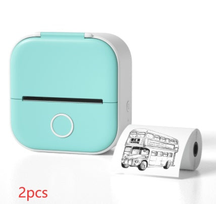 Portable Mini Thermal Label & Photo Printer - USB Rechargeable Pocket Printer for Students & Small Business
