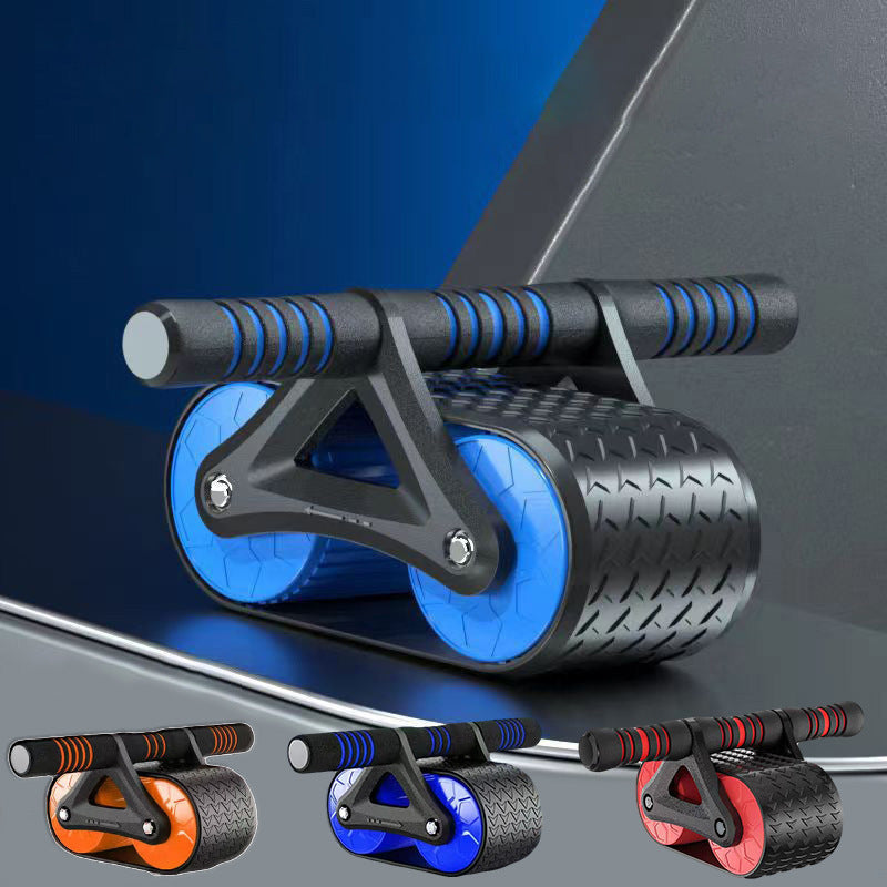 Double Wheel Abdominal Exercise Roller with Automatic Rebound - Waist Trainer for Men & Women