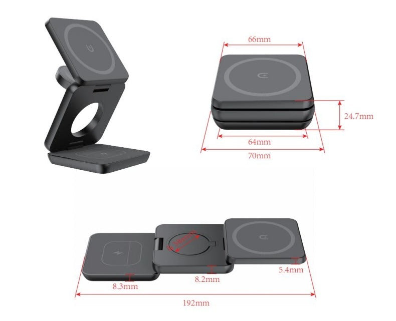Magnetic Wireless Charger Stand Foldable Phone Holder