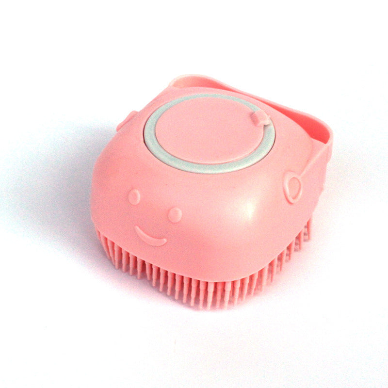 Silicone Pet Bath Massage Brush - Gentle Grooming Glove for Dogs & Cats