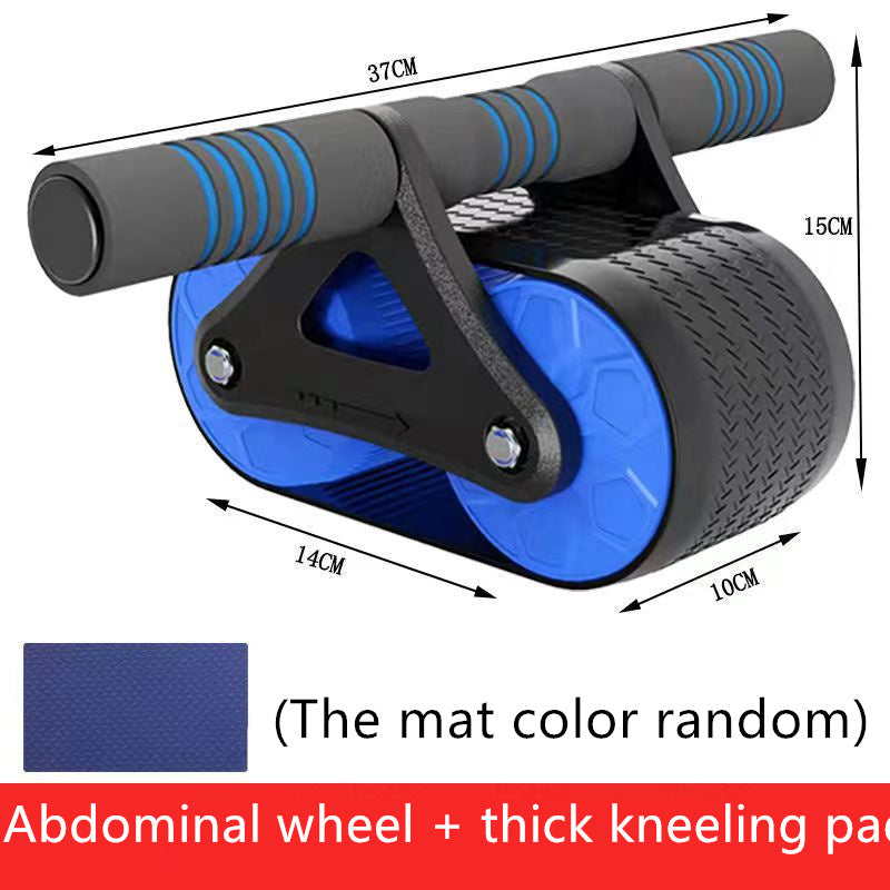 Double Wheel Abdominal Exercise Roller with Automatic Rebound - Waist Trainer for Men & Women