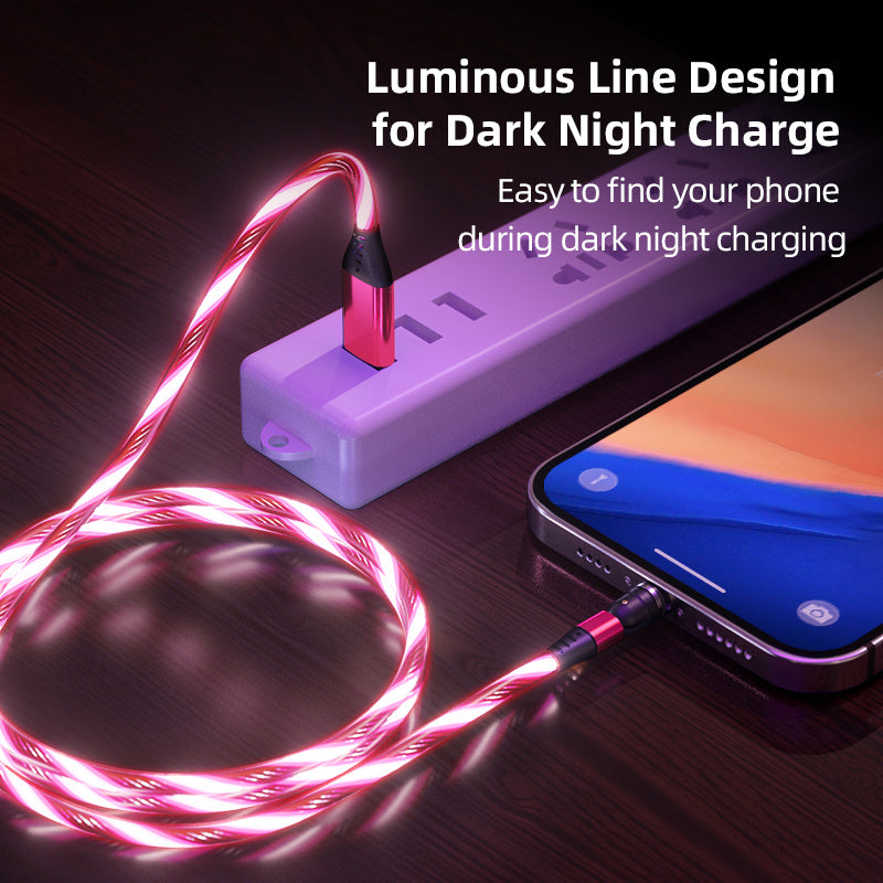 Luminous Magnetic Phone Charger Cable - 540 Rotate 3A Fast Charging for All Devices