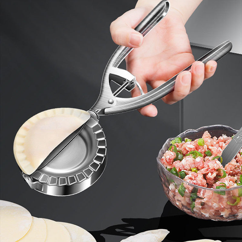 Stainless Steel Dumpling Maker Mold - Manual Dumpling Press & Skin Tool for Home Kitchen