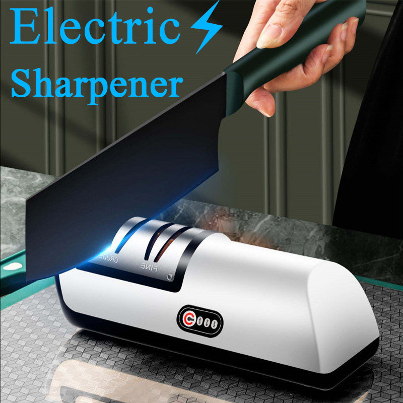 Adjustable Electric Knife & Scissor Sharpener - USB Rechargeable Kitchen Gadget